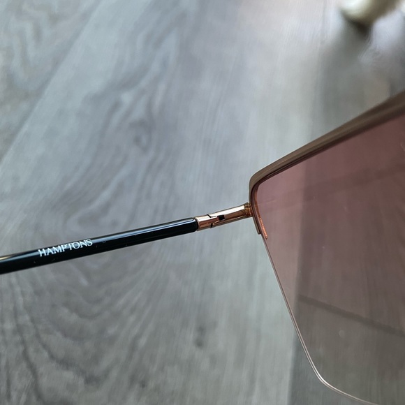 otra hamptons pink gold oversized retro brow bar statement sunglasses eyewear - Picture 4 of 6